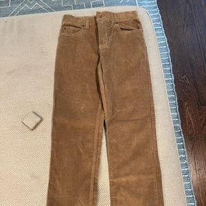 Lands End Boys Brown Corduroy Pants Size 10 Slim